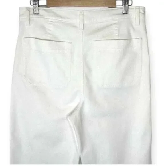 Quince Women's Stretch Cotton Twill Wide-Leg Crop Pants sz 27 Ivory/White NWT - Picture 5 of 5